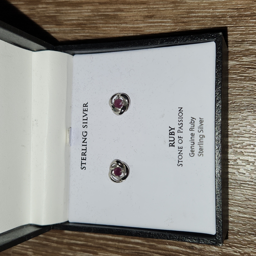 Macy's Ruby Love Knot Stud Earrings (1/3 Ct. T.w.)